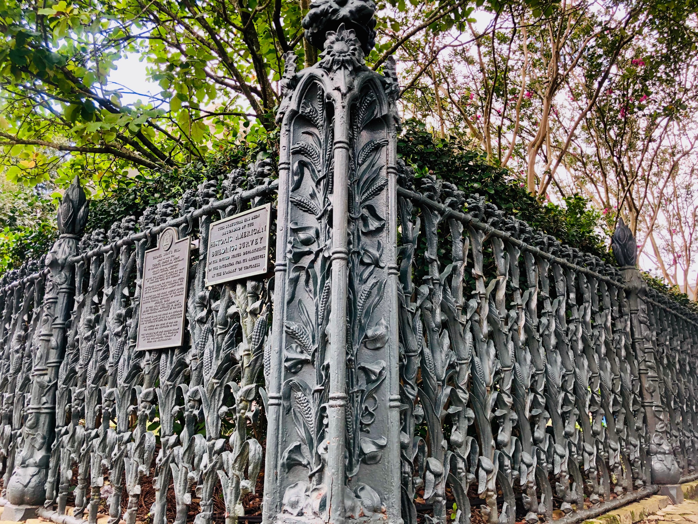 Ornate Iron fence in the Garden District